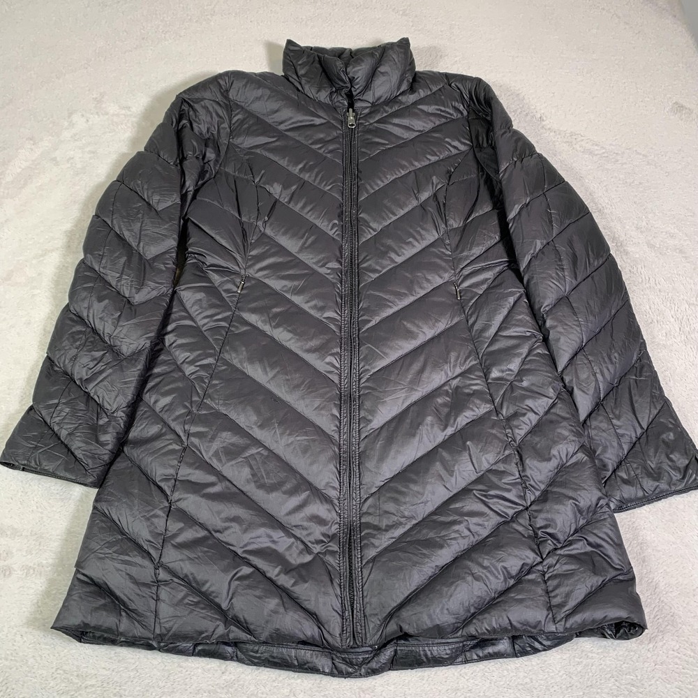 Patagonia Coat Womens Small Black Down Puffer Quilted Long‎ Parka 28407FA15